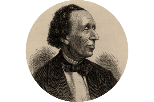 AnyWayTale-Hans Christian Andersen portrait for Dresden famous quotes section.