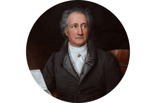 AnyWayTale-Johann Wolfgang von Goethe portrait for Dresden famous quotes section.