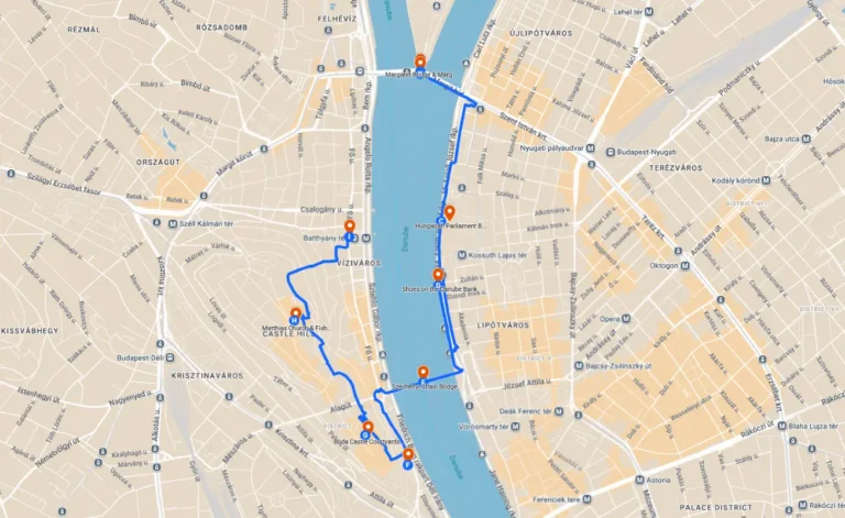 AnyWayTale Budapest Danube Parliament Castle Hill Route