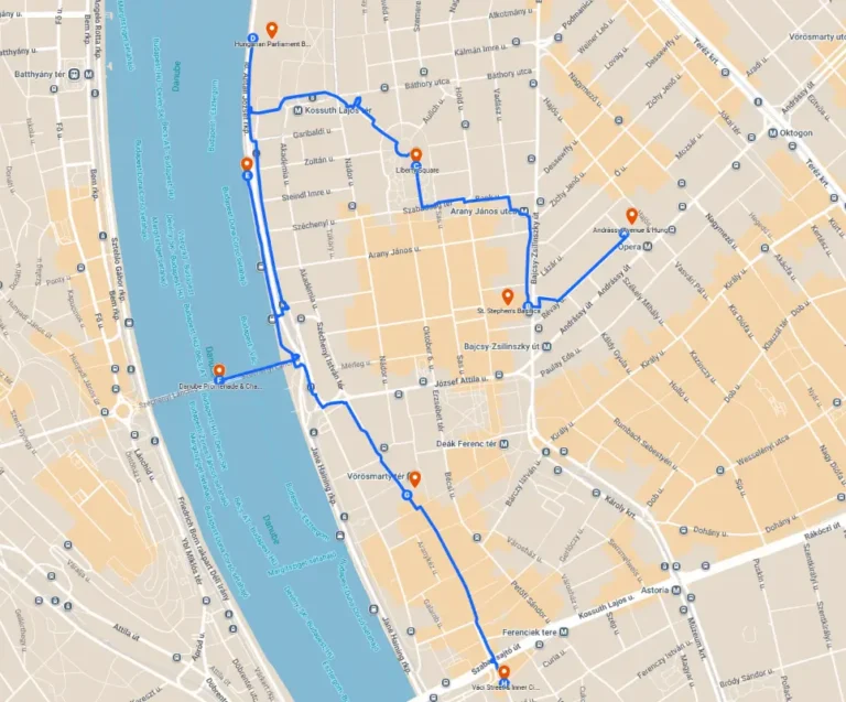 AnyWayTale Budapest Highlights Walking Route