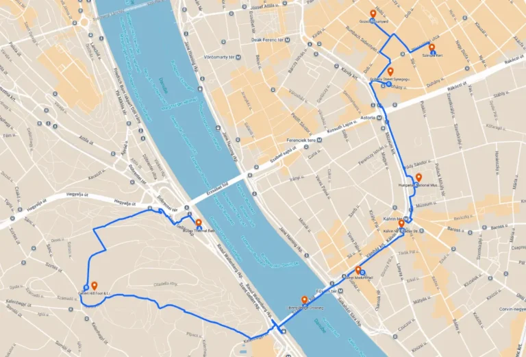 AnyWayTale - Budapest local baths markets and ruin bars route map