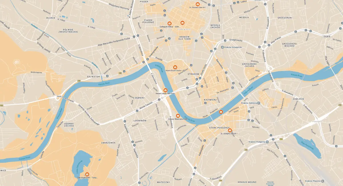 AnyWayTale Cracow Best Photo Spots Map
